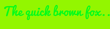 Image with Font Color 00FC1B and Background Color 93F600